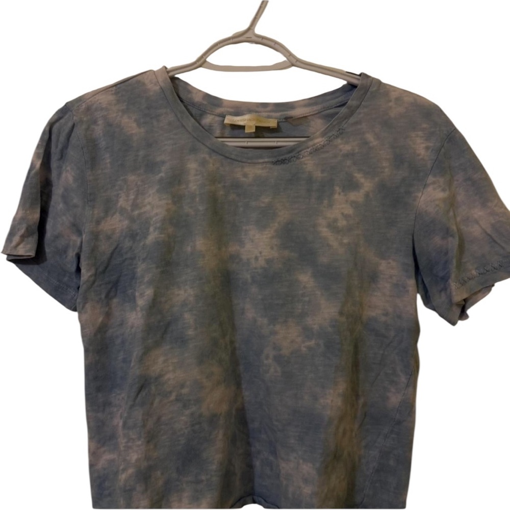 LoveShackFancy Gray Black Crop Tee